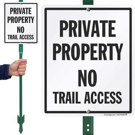 Buy SmartSign 12 x 10 inch “Private Property - No Trail Access ...
