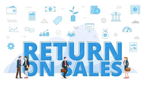 Premium Vector | Return on sales ros concept with big words and people ...