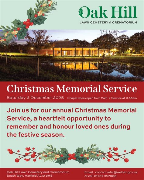 Oak Hills Christmas Memorial Service, Oak Hill Lawn Cemetery and ...