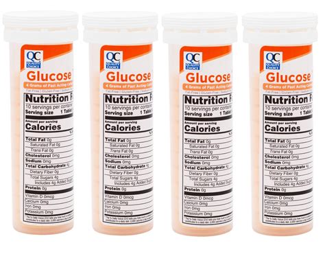 Quality Choice Glucose Tablets, Orange Flavor, 10 Count, Fast Acting ...
