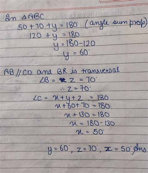 if AB parallel CD, Find the value of x, y and z (with formula and steps ...