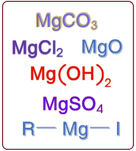 मॅग्नेशियम : संयुगे (Magnesium compounds) – मराठी विश्वकोश