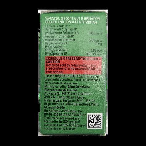 NEOSPORIN H EAR DROPS 5 ML : View Price, Combination and Alternatives ...