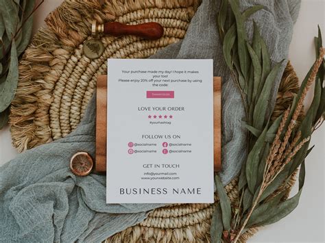 DIY Luxury Small Business Thank You Card Template Printable Modern ...