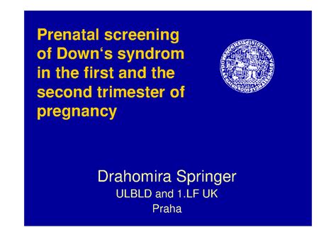 Prenatal screening in pregnancy -Springer D - Prenatal screening of ...