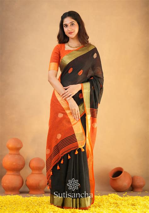 Sutisancha Woven Heritage Handloom Cotton Saree