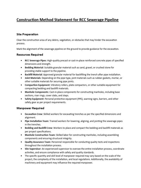 Image result for Contoh Method Statement