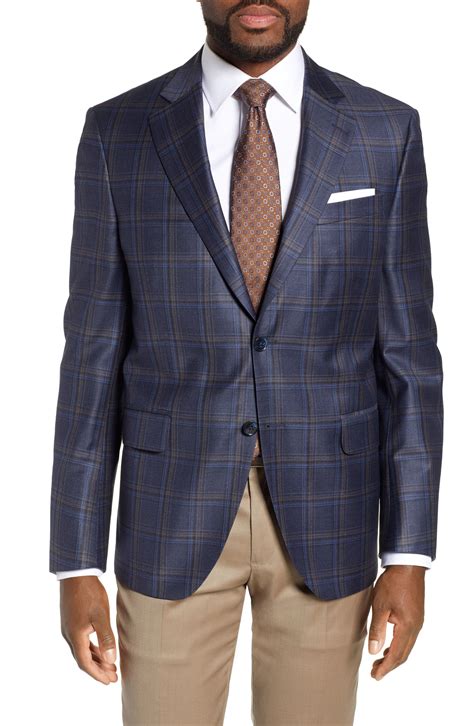 Peter Millar Flynn Classic Plaid Wool Sport Coat In Navy | ModeSens ...