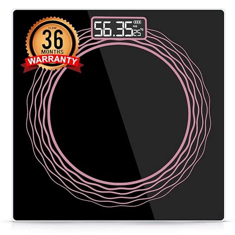 TEKCOOL Weight Machine for Body Weight Thick Tempered Glass LCD Display ...