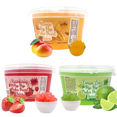 Fusion Select Bursting Boba Popping Boba Pearls Fruit Tea Snack ...