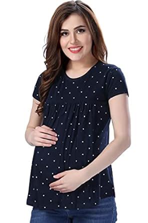 AV2 Printed Women Maternity Feeding Tunic Top Navy1 Small : Amazon.in ...