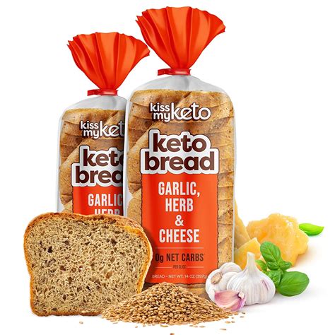 Kiss My Keto Bread Zero Carb (0g-Net) - Wheat Bread Loaf, Low Calorie ...
