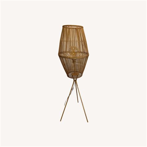 Target Threshold Rattan Natural Tripod Floor Lamp - AptDeco