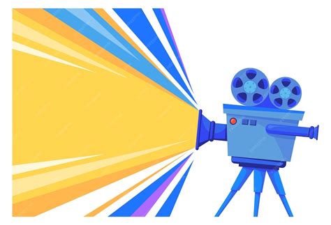 Cinema icon shining movie film camera light | Premium Vector