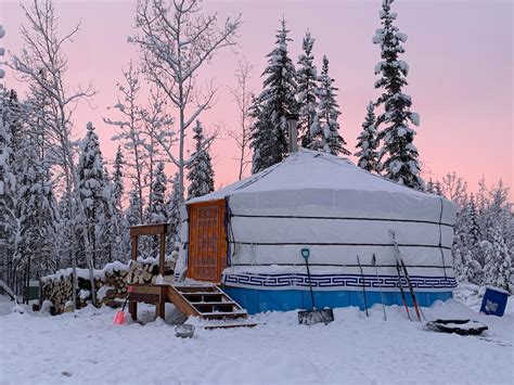 Mongolian Yurt In Snow