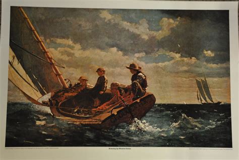 Winslow Homer Breezing It Up Vintage Lithograph printed in the late ...