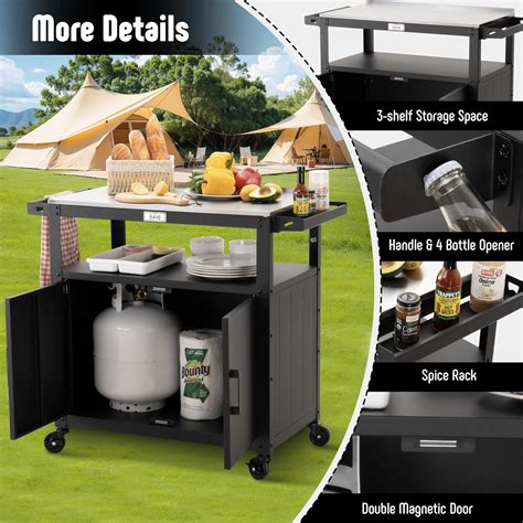 Feasto Outdoor Grill Cart with Stainless Steel Tabletop and India | Ubuy