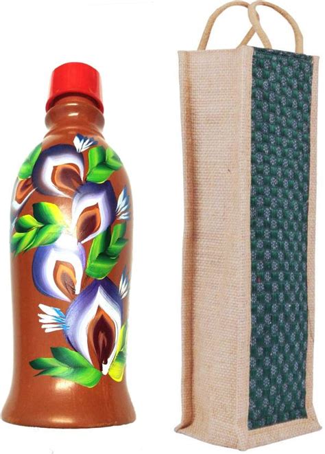 KSI Self Cooling Water Bottle ,Earthenware Table top Bottle, Clay ...