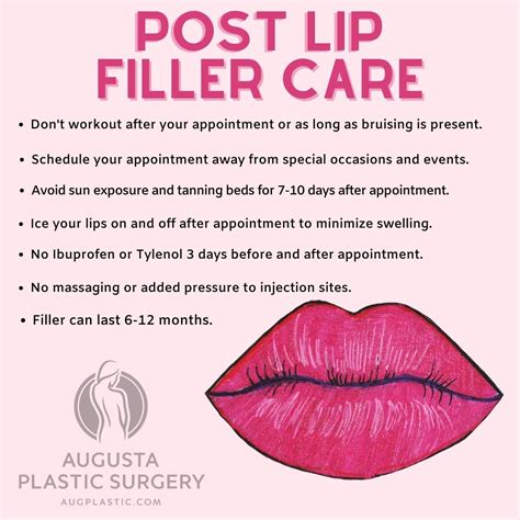 Post Lip Filler Care - Augusta Plastic Surgery