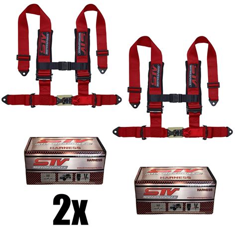Buy STVMotorsports 4 Point Harness Set - 3” Pads - Universal H-Type ...