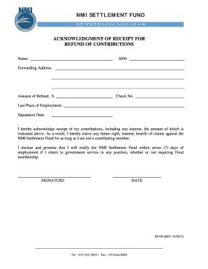 Refund Acknowledgement Receipt - Fill Online, Printable, Fillable ...