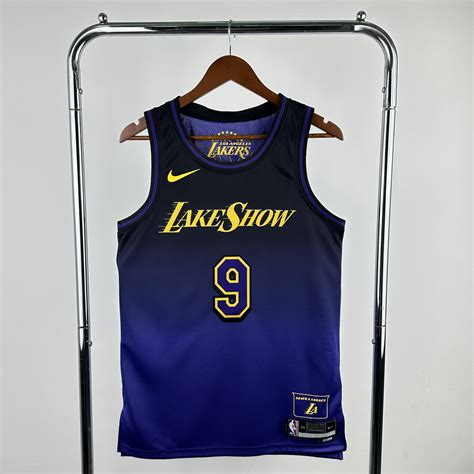 JAMES JR. 9 Blue LakeShow Heat Pressed Edition NBA Jersey – Mizo Jersey ...