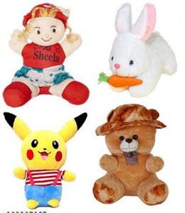 MK Enterprises Sheela Doll, Rabbit,Clother Pikachu And Cap Teddy Soft ...