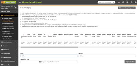 How to Import Student? - Smart School : School Management System by QDOCS
