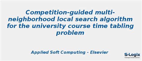 Competition-guided multi-neighborhood local search algorithm | S-Logix