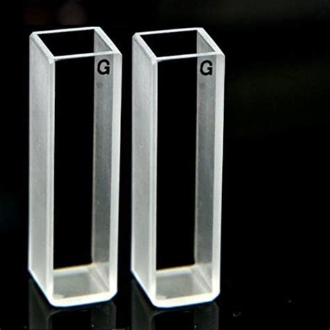 mlabs Set of 2 Standard Glass Cuvette for Spectrophotometer with Lid PL ...