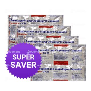 Novastat Cv 20 Capsule 10 Super Saver Pack Of 8 Strips Flat 35 Off ...