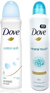 DOVE Cotton Soft and Mineral Touch Deodorant Spray - For Women - Price ...