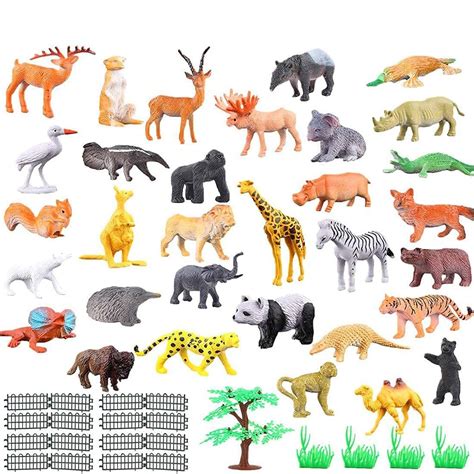 Buy VERAT 53pcs Animal Figure Toy Set Wild Animals Toys for Kids ...
