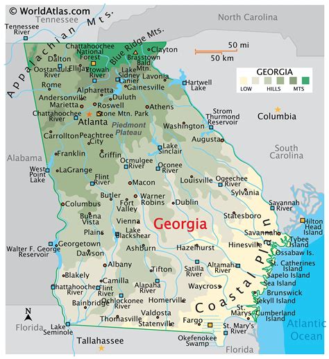 Map Of Georgia Cities
