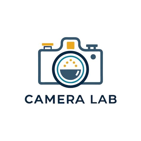 Camera lab logo design with camera white background | Premium AI ...