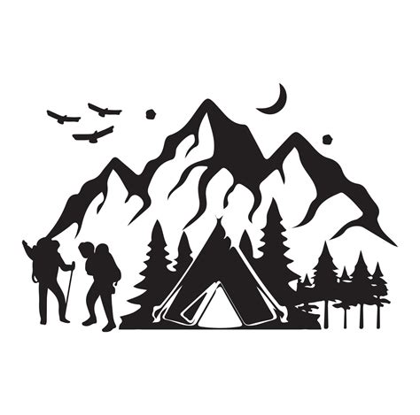 campaign hiking lighting for sale ebal Vector Art