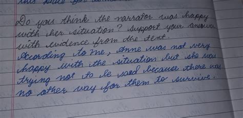 Do you think that the narrator was happy with her situation? From ...