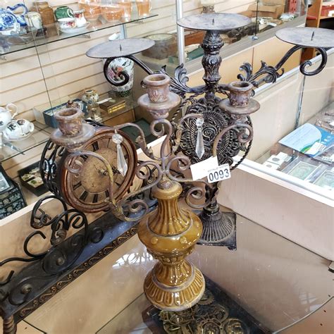 DECORATIVE CLOCK AND CANDLE STANDS - Big Valley Auction