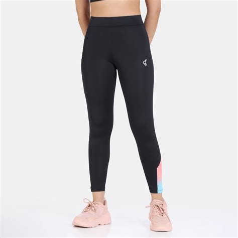 Buy Zivame Mid Rise Quick Dry Leggings - Black Online