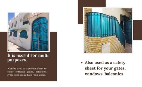 UR LITTLE SHOP UV Resistant 3 X 5 Feet PVC Gate Sheet_Grill Sheet_Gate ...