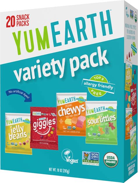 Amazon.com : YumEarth Organic Variety Box - Jelly Beans, Giggles ...