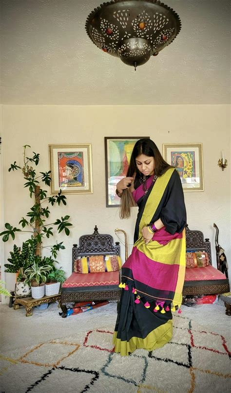 Black Colorblock Cotton with pompoms – Amrapali Boutique