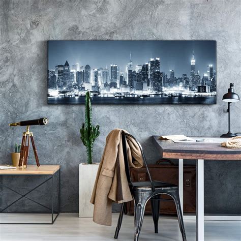 New York at Night 1 Panorama Canvas print | wall-art.com