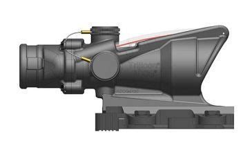 Trijicon 4x32 ACOG Scope, Dual Illuminated Red Horseshoe/Dot M855 RCO ...