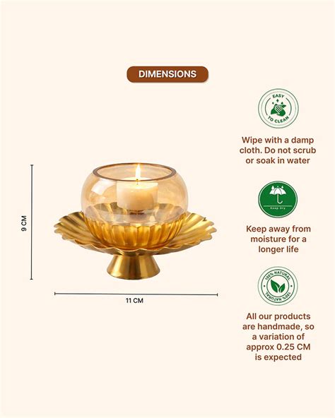 Decorative Tea Light Diya Candle Holder for Pooja, Aarti & Home Decora ...