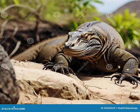 Wild Komodo Dragons: Majestic Beasts of East Nusa Tenggara S Pristine Wilderness Stock ...