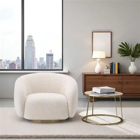 Kingsman Furnitures Brok Swivel Luxury Accent Arm Chair 360 Degree ...