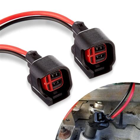 Sodcay 2 PCS EV6 EV14 Injector Connector, Fuel Injector Connector with ...