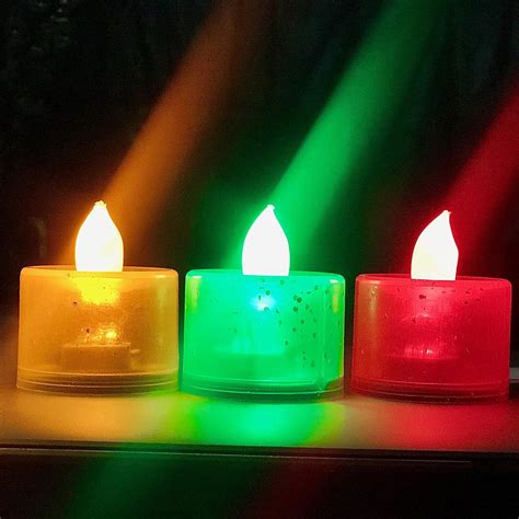 Buy 24 Pieces Multicolor LED Candle Diya Lights for Diwali Home Decor ...