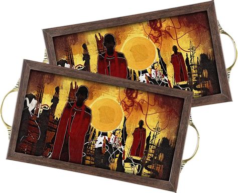 PAPER PLANE DESIGN Wooden Serving Tray for Serving, Table Decoration ...